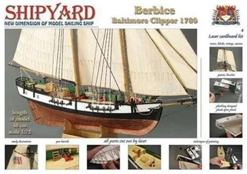 KRICK Berbice 1780 Schiff Bausatz - Modellbau Bausatz von Shipyard, originalverpackt und ideal für Modellbau-Enthusiasten, die historische Schiffe lieben.
