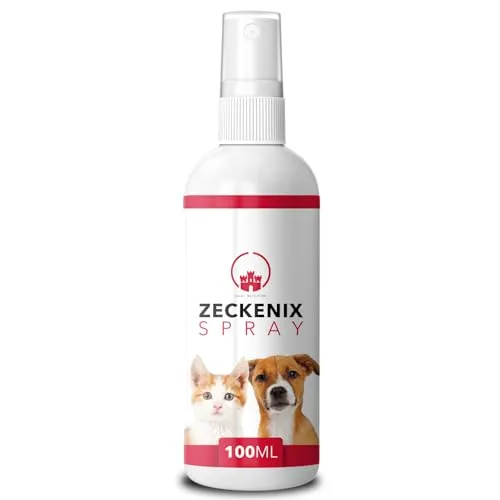 Saint Nutrition® Zeckenix – Zeckenspray Hund – Zeckenschutz Hund – Natürliche Formel für Hunde und Katzen – Ideal für den täglichen Gebrauch und den Schutz unterwegs, 100ml
