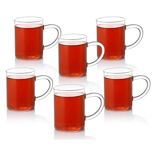 TEEGLAS 0,2L MIT HENKEL - Kaffee- & Teegläser, elegantes Design mit praktischem Henkel für einen sicheren Griff und stilvolles Teetrinken.