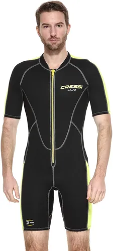 Cressi Lido Man Shorty 2mm Neoprenanzug Herren Schwarz/Gelb Größe L