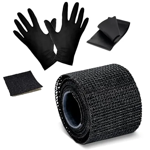 POPPSTAR Reparaturband 1m x 2,5cm, Glasfaserband mit Polyurethanschicht- stärker als Klebeband, 1 Rolle