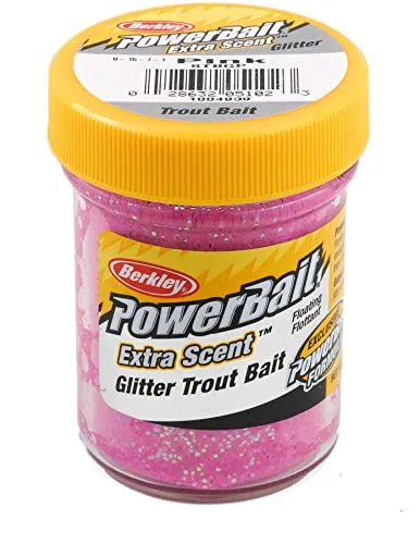 Berkley Herren PowerBait Glitter Forellenteig, Pink, Select Troutbait