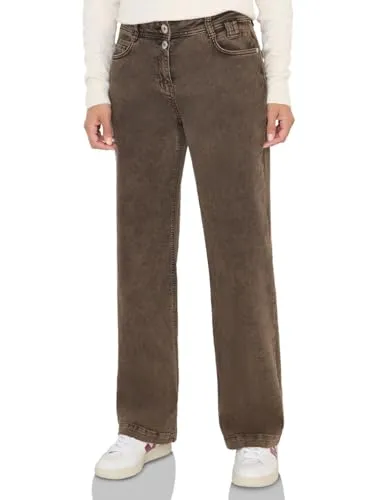 CECIL Damen Wide Leg Jeans in Chocolate Mousse