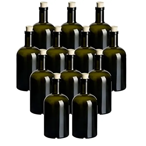 gouveo 12er Set 500 ml Glasflaschen mit Korken – Perfekt für Likör, Schnaps & mehr - Hochwertige 500 ml Glasflaschen mit Korkverschluss, ideal zum Abfüllen von Spirituosen, Ölen oder Essigen. Die klassische Form macht sie auch zum dekorativen Highlight in jedem Zuhause!
