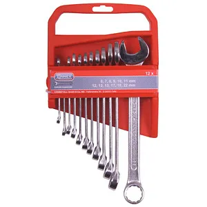 Connex Ring-Maulschlüssel-Satz 12-tlg. COX539612 - Werkzeug-Sets mit 12 hochwertigen Ringschlüsseln aus Chrom-Vanadium-Stahl, ideal für präzise Arbeiten in der Werkstatt.