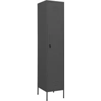 vidaXL Schließfachschrank Anthrazit 35x46x180 cm aus Stahl - Werkstatteinrichtung mit modernem Design, langlebig und einfach zu reinigen. Ausgestattet mit 4 Einlegeböden und Schloss, ideal für die sichere Aufbewahrung von Kleidung, Dokumenten und mehr.