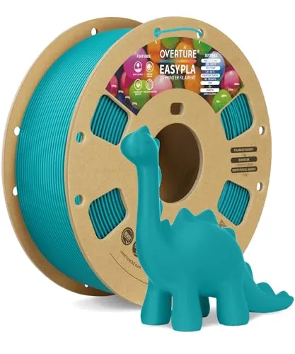 OVERTURE Easy PLA 1.75 mm 3D Druckerfilament, 1kg (2.2 lbs), Verstärkt Zähigkeit PLA, Maßgenauigkeit +/- 0,02 mm (Easy Kieferngrün)
