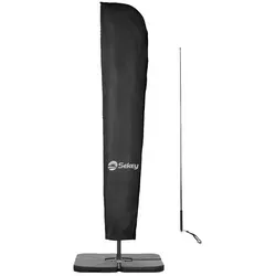 Sekey Sonnenschirm-Schutzhülle Sonnenschirm Schutzhülle Wasserdicht Abdeckung Abdeckhaube Schutzhaube, aus Polyester, für 300 cm Ampelschirm, Größe: XXXL schwarz 265 cm x 48/70 cm