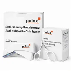 pulox Handtacker Einweg Hautklammergerät mit Entferner von pulox