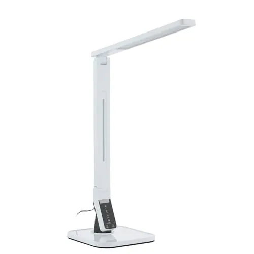 Lindby Schreibtischlampe Eleni, LED Farbwechsel - Moderne Schreibtischlampe mit Farbwechsel von warmweiß bis tageslicht, schwenkbaren Armen für optimale Beleuchtung, ideal für Büro und Home Office.