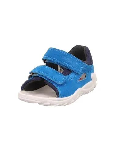 Superfit Flow Sandale, Türkis/Blau 8400, 20 EU Weit - Wanderschuhe mit atmungsaktivem Textilfutter und chromfreier Lederinnensohle für ein super Fußklima. Ideal für Kinder dank kinderleichtem Einstieg mit 2 Klettverschlüssen.