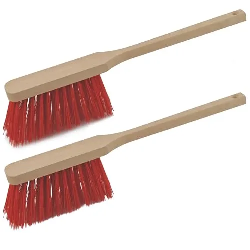 Novaliv 2X Handbesen Langer Stiel I 45 cm I Elastonborsten I Auto Schneebesen Kehrbesen Waschbürste Brush and pan