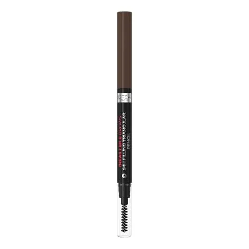 L'Oréal Paris Augenbrauenstift mit herausdrehbarer Dreiecksspitze für definierte und natürliche Augenbrauen, Infaillible Brows 24h Brow Filling Triangular Pencil, Nr. 5.0 Light Brunette