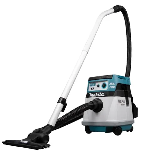 Makita DVC157LZX3 Akku-Staubsauger 15L 2x18V Trocken (ohne Akku, ohne Ladegerät) inklusive AWS Funk-Adapter WUT01, Petrol/Weiß