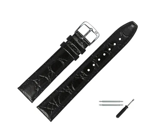 MARBURGER Uhrenarmband 14mm Leder Kroko (Caiman) Prägung von marburg