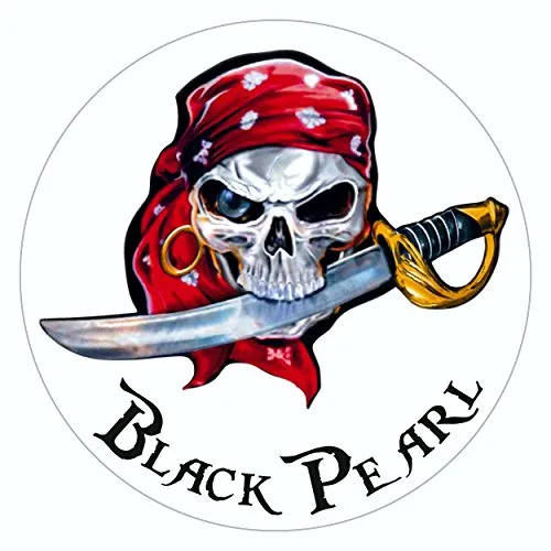 carstyling XXL Aufkleber Black Pearl transparent Ø 120 mm