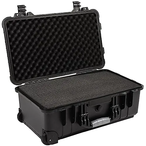 SEVICO Universalbox Kamera-Schutzkoffer robuste Schutzkoffer aus Kunststoff mit Schaumstoffpolsterung und Druckausgleichsventil - Ideal für Elektronik und Kameraausrüstung Outdoor-Fotokoffer