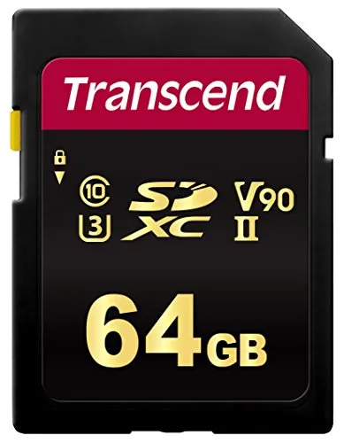 Transcend SDXC-Karte 700S UHS-II U3 Class10 64GB - 285/180MB/s, konstante Schreibgeschwindigkeit für Echtzeit-Videoaufnahmen