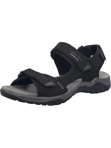 Josef Seibel Sandale Arlo 02 - Bequeme Herren Sandale aus Leder in Schwarz, Größe 45 - Wanderschuhe mit handwerklicher Schuhmacherkunst, aus hochwertigem Nubuk-Kalbsleder, bieten unvergleichlichen Komfort und Flexibilität dank innovativer Direktbesohlung.