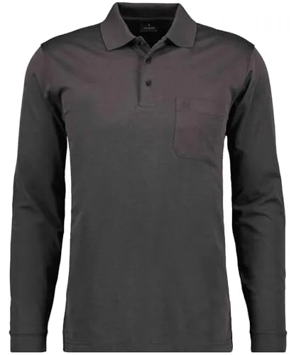 Ragman Herren-Poloshirt in Anthrazit, 3XL - Stylisches Poloshirt aus leichter Baumwollmischung, ideal für Freizeit und Büro. Mit praktischem Polokragen und Brusttasche.