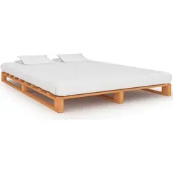 Produktbild vidaXL Palettenbett Braun Kiefernholz 140x200 cm
