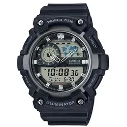 Casio Collection Armbanduhr AEQ-200W-1AVEF - Armbanduhren mit LED-Beleuchtung, Weltzeit- und Dualzeitanzeige, ideal für Vielreisende und Sportler. Wasserdicht bis 10 Bar, 5 Tagesalarme und Stoppfunktion für höchste Flexibilität.