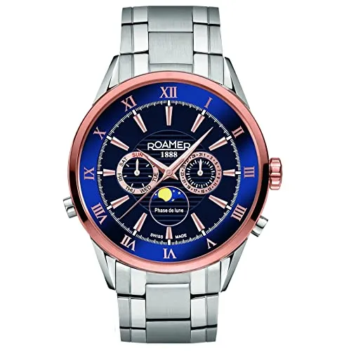 Roamer Men's Blue Superior Moonphase Watch 508821 47 43 50