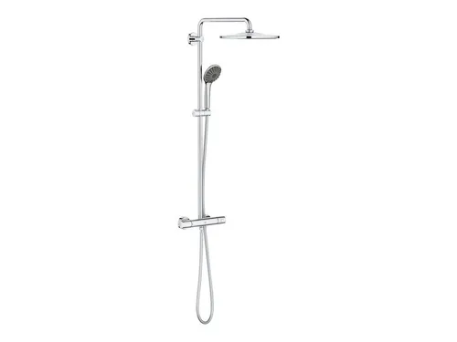 Grohe Vitalio Joy XXL 310 Duschsystem 26400001 - Brausegarnitur mit Thermostat, bietet perfekten Strahl und Sicherheit mit GROHE SafeStop bei 38°C, ideal für entspannende Duscherlebnisse.