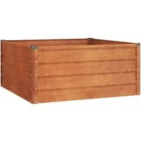 vidaXL Hochbeet Rostig 100x100x45 cm aus Cortenstahl - Hochbeet aus wetterfestem Cortenstahl, korrosionsbeständig und pflegeleicht, ideal für Gärten und Terrassen. Robuste Konstruktion mit guter Drainage für gesunde Pflanzen.