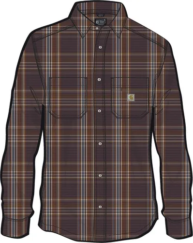 Carhartt Rugged Flex Flannel Plaid Hemd - Dunkellila - XXL - Herren-Freizeithemden mit Rugged FlexTM für maximale Bewegungsfreiheit, entspannter Schnitt und weiches Finish. Ideal für aktive Tage und entspannte Abende.