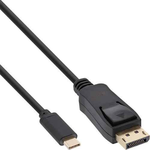 InLine® USB Display Kabel 4K2K, USB Typ-C zu DisplayPort, 3m - Kabel/Adapter/USB, Plug & Play mit vergoldeten Kontakten, ideal für hochauflösende Video- und Audioübertragung bis 4K2K ohne Netzteil.