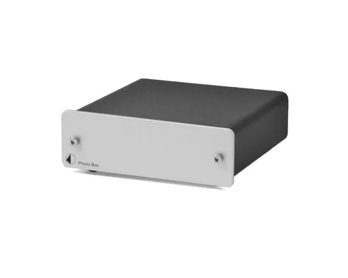 Pro-Ject Phono Box Vorverstärker in Silber - Verstärker mit hochwertiger Klangqualität, ideal für Vinyl-Liebhaber und sorgt für optimale Signalverstärkung.