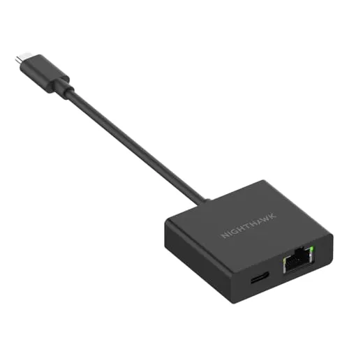 Netgear USB2ETH USB-C zu Ethernet-Adapter - Router, treiberlose Installation für Windows, Linux und MacOS, ideal für schnelle und stabile Internetverbindung mit 1x GB-LAN und USB-C 3.1.