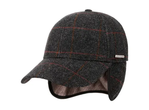 Stetson Kinty Wool Cap Herren - Warme Wollcap mit Ohrenklappen - Schirmmützen für Herren mit warmem Innenfutter aus Baumwolle, ideal für kalte Wintertage. Die herausklappbaren Ohrenwärmer bieten zusätzlichen Komfort und Schutz.