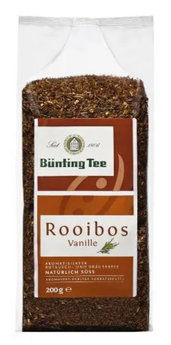Bünting Tee Tee, Bünting Rooibos Vanilletee aromatisiert mit Vanileegeschmack 200g