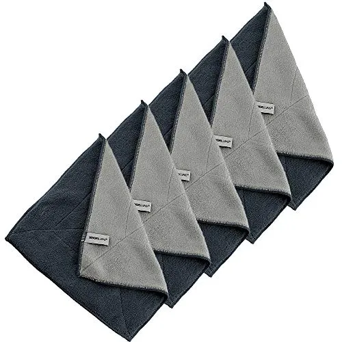 Kochblume Microfasertuch Set, 5-teilig | Premium Microfaser - Arborist Merchandising Root - Extra saugfähige Profiqualität mit 600g/qm, ideal für effizientes Reinigen und langlebig bei 60°C waschbar.