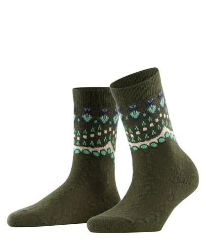 FALKE Damen Socken Cosy Wool W, Grün Artichoke in grün von FALKE