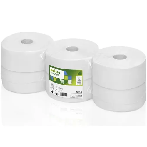Toilettenpapier Großrolle Wepa Satino weiß 2-lagig von Wepa Satino