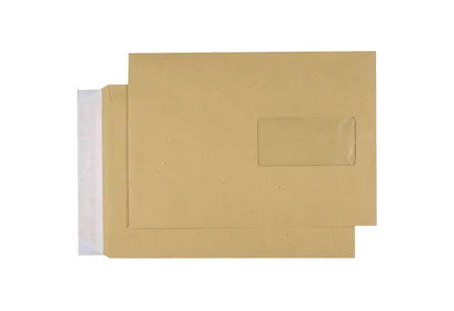 MAILMEDIA Versandtasche C5 mit Fenster - 500 Stück - Versandtaschen DIN C5 mit Haftklebung und Fenster, ideal für eine professionelle Präsentation Ihrer Sendungen. Hergestellt aus 100% recyceltem Natronpapier.