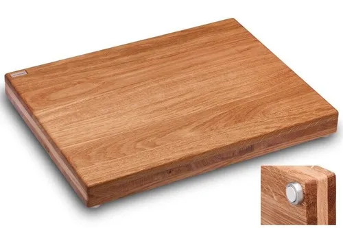 Premium Schneidebrett Eiche 53x40x6cm - Edel und Wunderschön - Schneidebrett aus hochwertiger Eiche, Made in Germany, ideal für stilvolles Kochen und Servieren.