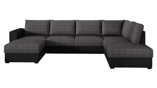 Mirjan24 Ecksofa Wilma mit Schlaffunktion in schwarz von Mirjan24