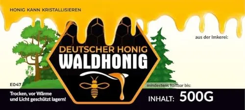 4Bee Etiketten für Waldhonig Einmachglas von 4Bee