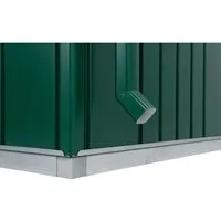 Biohort Regenfallrohr-Set für GH Europa Dunkelgrün - Zubehör für Gartenhäuser: 2 Fallrohre in Hausfarbe mit Auslaufbögen und Befestigungsmaterial für eine einfache Installation und effiziente Regenwasserableitung.
