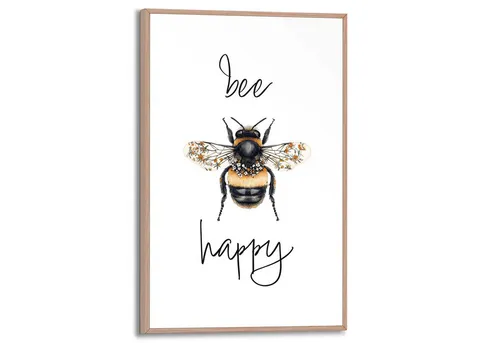 Reinders! Poster Bee Happy, Küche in gelb von Reinders!