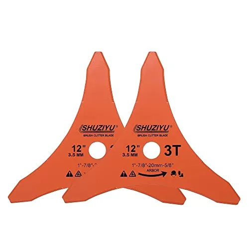 LSHUZIYU 305MMx3.5MM-3T, 2 Stück, 25.4mm Dorn mit Adapter 22.23-20-16mm, Freischneiderklinge, Freischneider Sägeblatt, Unkrautklinge, Dickichtmesser, Freischneider Messer