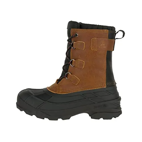 Kamik Winterstiefel Alborg Plus - Wasserdichte Lederstiefel für Herren - Wanderschuhe mit HEAT-MX-Isolierung für extreme Kälte, wasserabweisendem Obermaterial und flexibler Gummisohle, ideal für Outdoor-Aktivitäten.