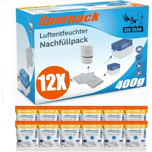 Luftentfeuchter Nachfüllpack 12 x 400 Gramm Premium Granulat