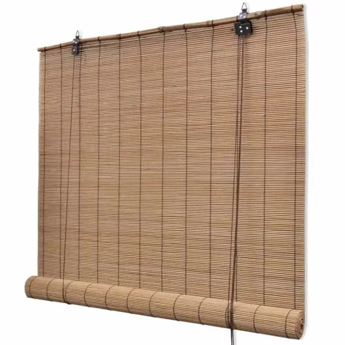 vidaXL Bambusrollo 100x160cm - Natürlicher Sichtschutz - Seitenzug- & Springrollos, bietet Sichtschutz und lässt Licht sanft durch, ideal für stilvolle Fensterdekoration.