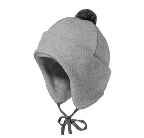 MAXIMO Fleecemütze GOTS MINI-Mütze,Baumwollfleece Pompon, Umschlag, Bindeband (1-St) Baumwollfleece