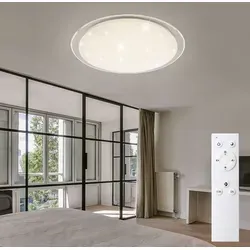 Design LED Deckenleuchte mit Sternenhimmel Effekt OPTIMA - Weiß